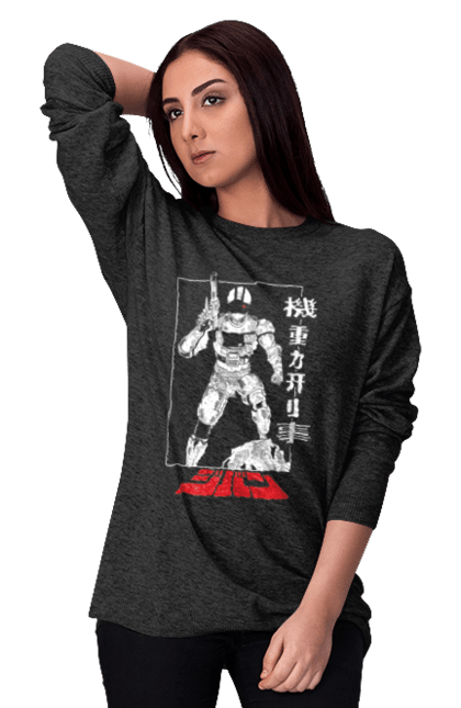 Women's sweatshirt with prints The Mobile Cop Jiban. Jiban, mobile cop, mobile cop jiban, superhero, tv series. 2070702