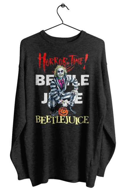 Свитшот женский с принтом Битлджус. Beetlejuice, ghost, tim burton, warner bros, битлджус, комедия, привидение, тим бертон, ужас, фильм. 2070702