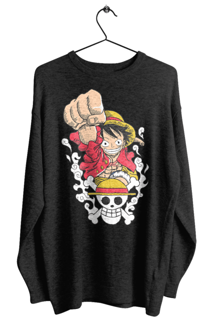 Women's sweatshirt with prints One Piece Luffy. Anime, luffy, manga, monkey de luffy, one piece, pirates. 2070702