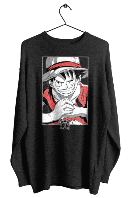 Women's sweatshirt with prints One Piece Luffy. Anime, luffy, manga, monkey de luffy, one piece, pirates. 2070702