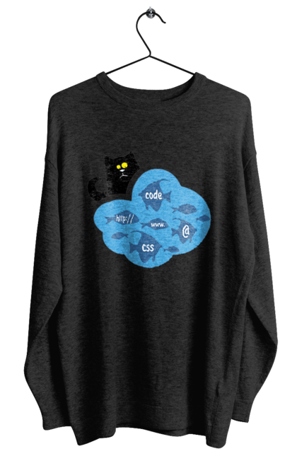 Світшот жіночий з принтом "Кіт програміст". Angular, c, css, html, it, javascript, jquery, php, python, react, svelt, vue, айтишник, айті, гумор, код, кодувати, прогер, програміст, програмісти, ти ж, ти ж програміст, тиж програміст. 2070702