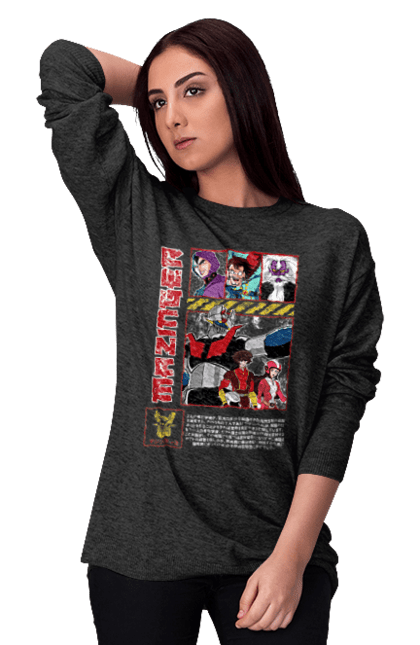 Women's sweatshirt with prints Mazinger Z Grendizer. Anime, goldorak, goldrake, grendizer, manga, mazinger z, mecha, robots. 2070702