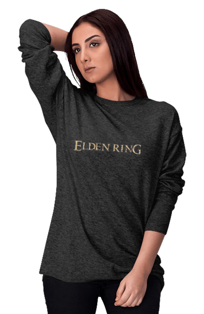 Світшот жіночий з принтом "Elden Ring". Elden ring, playstation, ps5, виживання, гра, жахи, комп`ютерна гра, людожери. PrintMarket - інтернет-магазин одягу та аксесуарів з принтами плюс конструктор принтів - створи свій унікальний дизайн