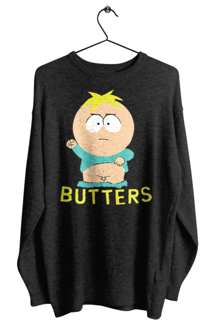 Свитшот женский с принтом Южный Парк Баттерс. Butters, south park, баттерс, мультфильм, южный парк. 2070702