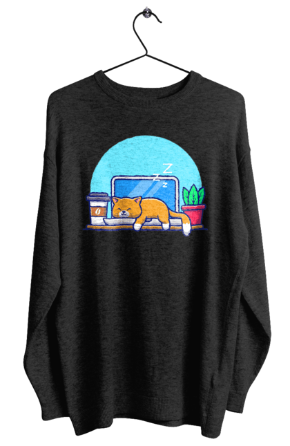 Світшот жіночий з принтом "Кіт програміст". Angular, c, css, html, it, javascript, jquery, php, python, react, svelt, vue, айтишник, айті, гумор, код, кодувати, прогер, програміст, програмісти, ти ж, ти ж програміст, тиж програміст. 2070702