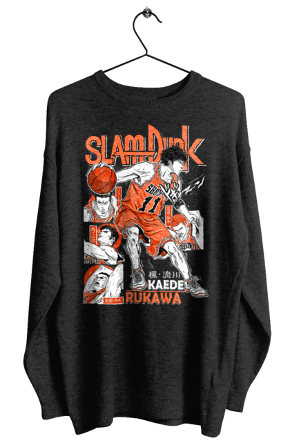 Women's sweatshirt with prints Slam Dunk Kaede Rukawa. Anime, basketball, comedy, kaede rukawa, manga, school, shonen, slam dunk, sports anime. 2070702