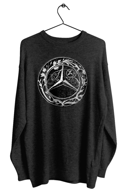 Світшот жіночий з принтом "Mercedes Benz Лого Арт". Авто, автомобіль, логотип мерседес, машини, мерс, мерседес. 2070702