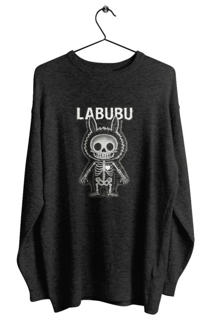 Світшот жіночий з принтом "Лабубу". Анатомія, кістки, лабубу, миложутко, мінімалізм, рентген, серце` що світиться, скелет, череп, чорнобіле. 2070702