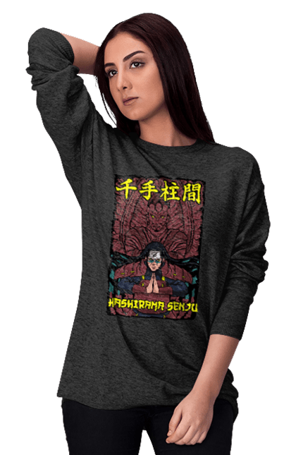 Women's sweatshirt with prints Naruto Hashirama. Anime, character, hashirama, hashirama senju, hokage, manga, naruto, ninja, tv series. 2070702