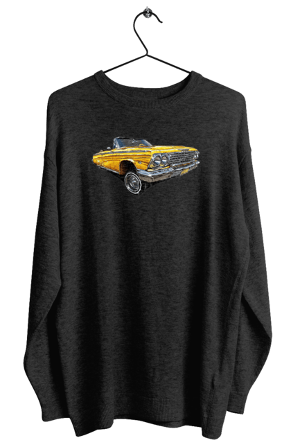 Women`s sweatshirt with prints Car. Car, chevrolet, classic, impala, lowrider. 2070702