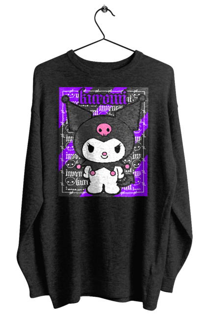 Women's sweatshirt with prints Hello Kitty Kuromi. Anime, character, hello kitty, kuromi, my melody, sanrio. 2070702