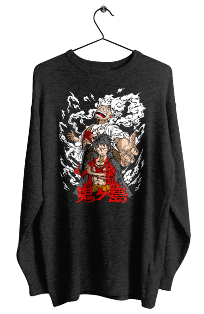 Women's sweatshirt with prints One Piece Luffy. Anime, luffy, manga, monkey de luffy, one piece, pirates. 2070702