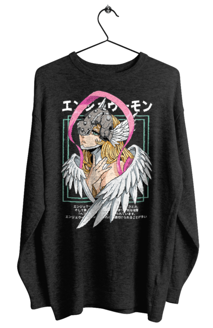 Women's sweatshirt with prints Digimon Angewomon. Angewomon, bandai, digimon, digital monsters, media franchise, virtual pets. 2070702