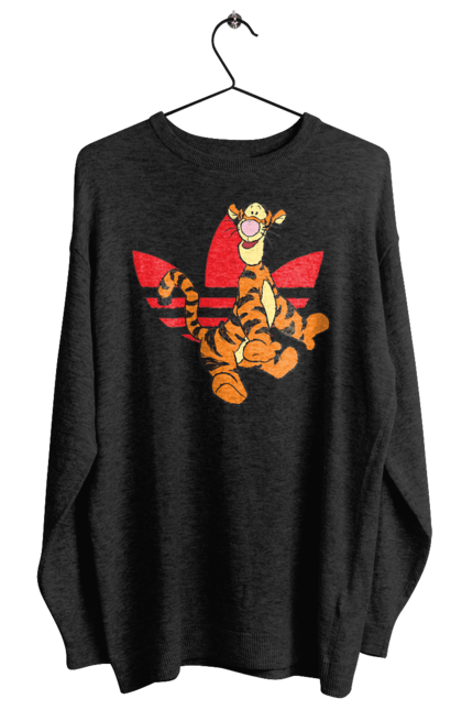 Women's sweatshirt with prints Adidas Tigger. Adidas, animated series, tiger, tigger, winnie the pooh, winnie the pooh. 2070702