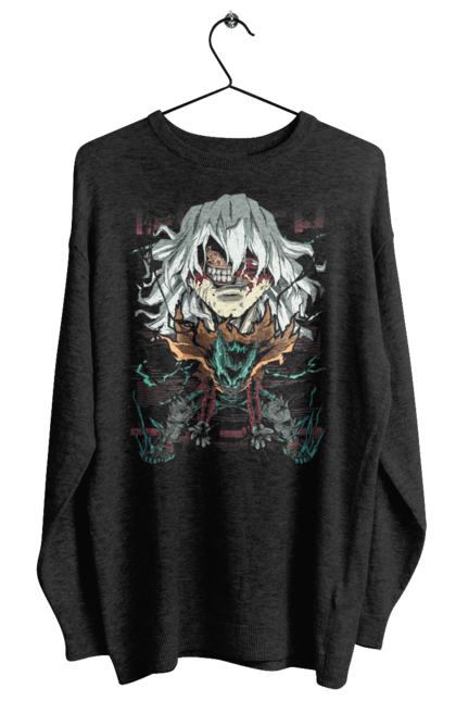 Світшот жіночий з принтом "Моя академія героїв Томура". My hero academia, shigaraki, shigaraki tomura, tomura, академія юей, аніме, манга, моя геройська академія, томура. 2070702