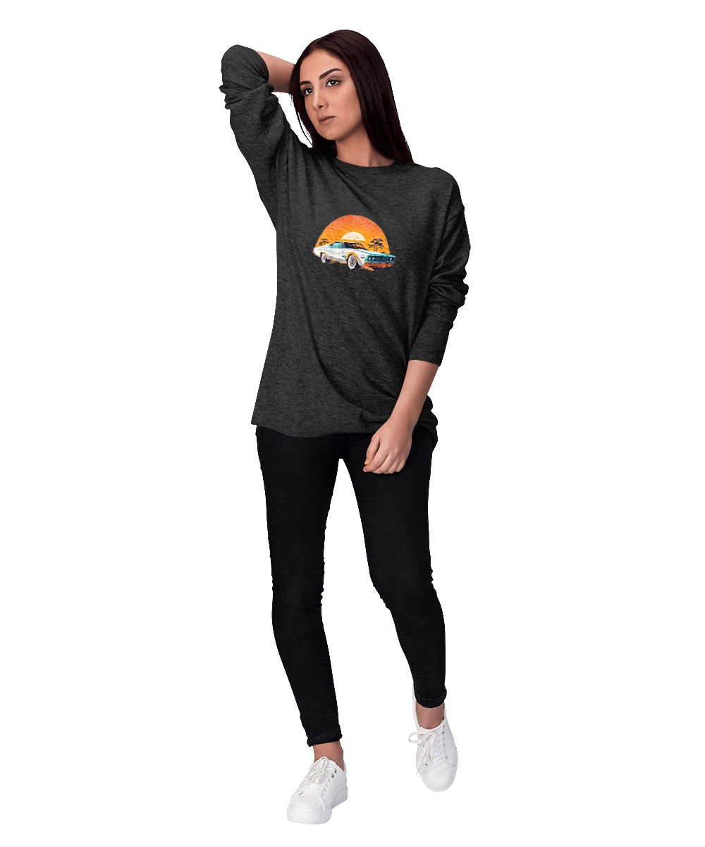 Beautiful car at sunset