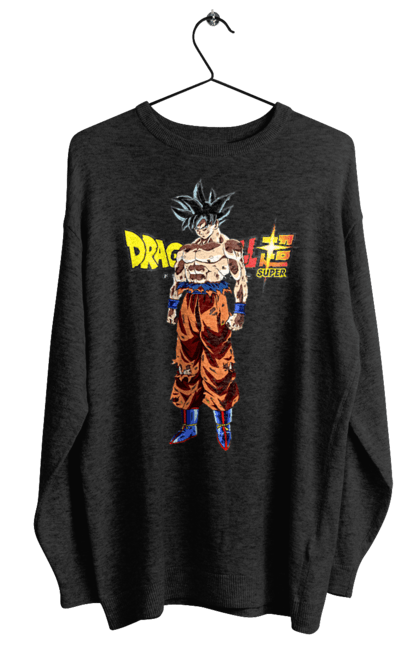 Women's sweatshirt with prints Dragon Ball Son Goku. Anime, dragon ball, goku, manga, son goku, tv series. 2070702