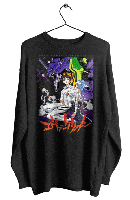 Women's sweatshirt with prints Evangelion. Anime, evangelion, eve, kaoru, manga, neon genesis evangelion, rei ayanami, shinji. 2070702