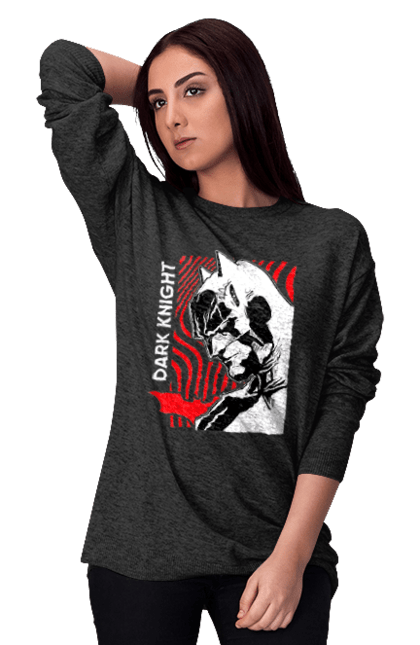 Women's sweatshirt with prints Batman. Batman, bruce wayne, comics, dark knight, dc comics, justice league, movie, superhero. 2070702