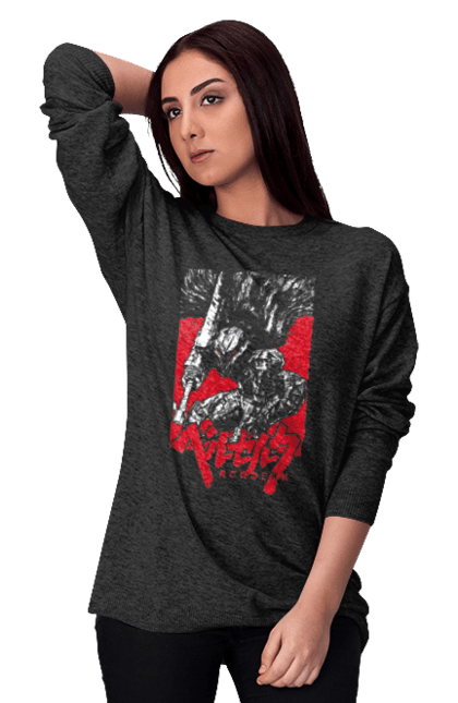 Women's sweatshirt with prints Berserk. Anime, berserk, griffith, guts, kentaro miura, manga. 2070702