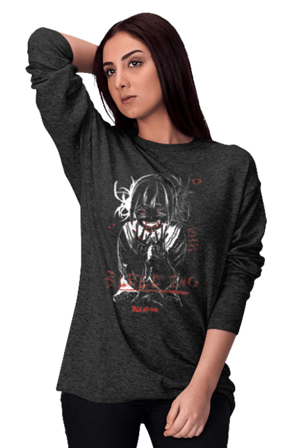 Women's sweatshirt with prints My Hero Academia Himiko Toga. Anime, himiko toga, manga, my hero academia, video game, yakuza toga. 2070702