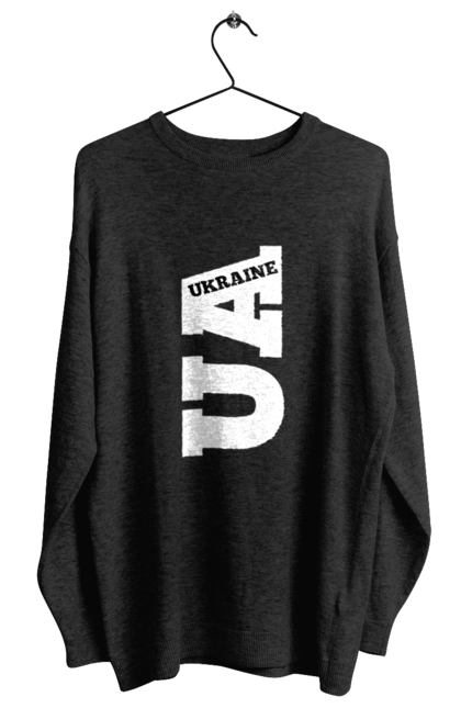 Світшот жіночий з принтом "Україна". Абревіатура, батьківщина, емблема, логотип, напис, текст, україна. 2070702