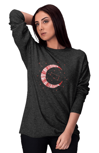Women`s sweatshirt with prints Gemini. Constellation, gemini, horoscope, sign, twins, zodiac, zodiac sign. 2070702