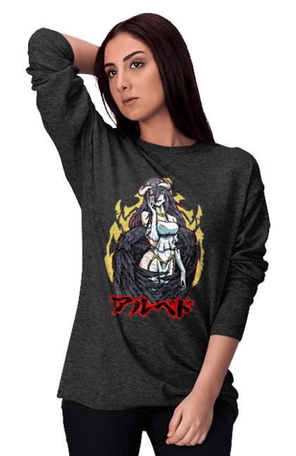 Women's sweatshirt with prints Overlord Albedo. Albedo, anime, lord, overlord, tv series. 2070702