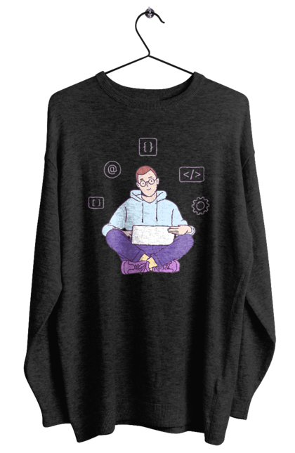 Світшот жіночий з принтом "Я програміст". Angular, c, css, html, it, javascript, jquery, php, python, react, svelt, vue, айтишник, айті, гумор, код, кодувати, прогер, програміст, програмісти, ти ж, ти ж програміст, тиж програміст. 2070702