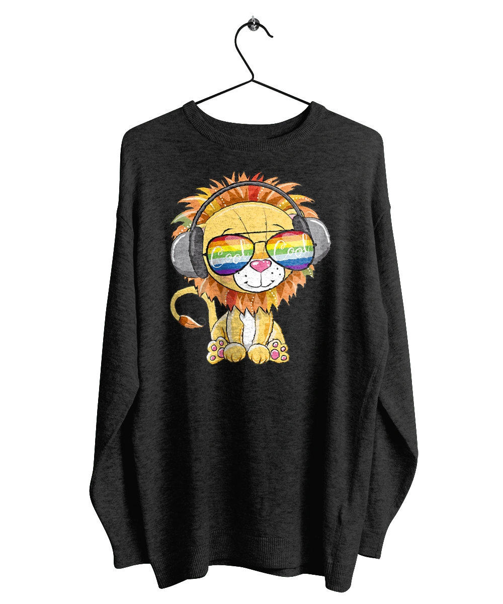 Lion In Glasses And Headphones