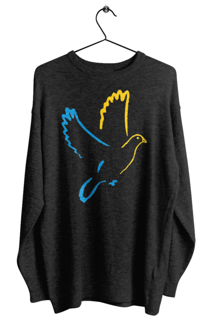 Світшот жіночий з принтом "Голуб миру". Голуб миру, мир, перемога україни, україна. 2070702