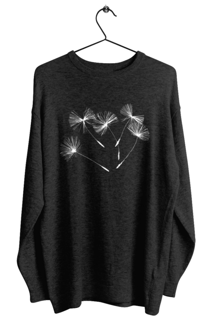 Світшот жіночий з принтом "Насіння кульбаби". Вітер, кульбаба, кульбаби, літають, літо, насіння, політ, природа, сезон. 2070702