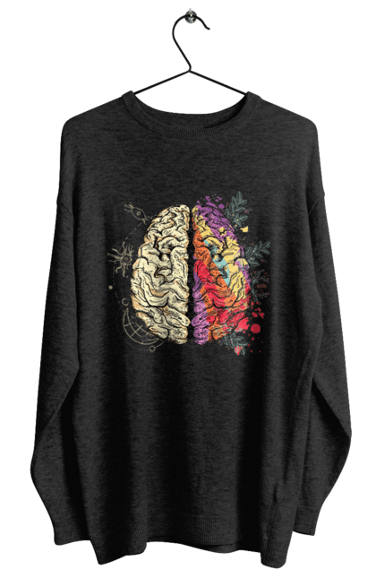 Світшот жіночий з принтом "Творчість та логіка". Бінарний, біткоїн, біткойн, валюта, гроші, крипто, наука, програміст, программист, творчество, техно, хакер, художник, цветной. 2070702