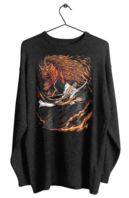 Women's sweatshirt with prints Bleach Kenpachi Zaraki. Anime, bleach, gotei thirteen, kenpachi, kenpachi zaraki, manga. 2070702