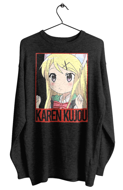 Women's sweatshirt with prints Kiniro Mosaic Karen Kujo. Anime, gold mosaic, karen, karen kujo, kiniro mosaic, kinmoza, manga. 2070702