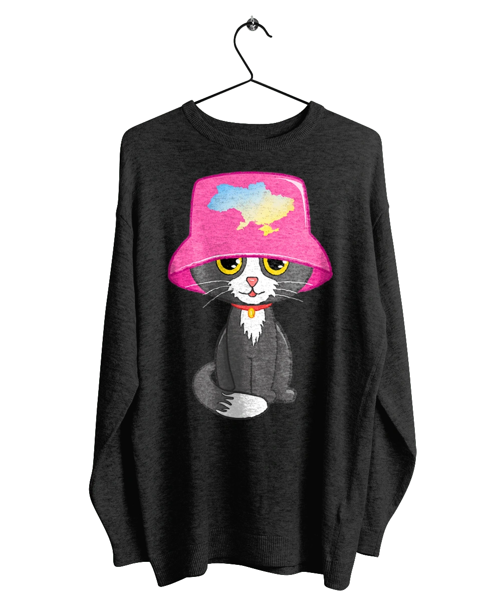 Cat with a map of Ukraine