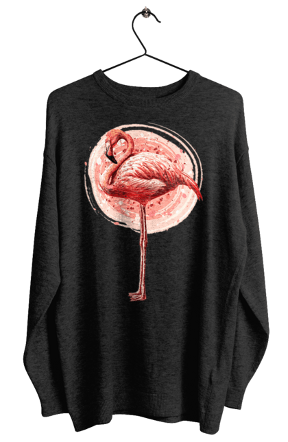 Світшот жіночий з принтом "Фламінго Арт". Рожеве фламінго, тварина, фламінго. 2070702