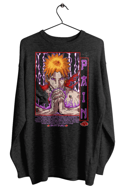 Women's sweatshirt with prints Naruto Yahiko. Akatsuki, anime, character, manga, naruto, ninja, pain, tv series, yahiko. 2070702