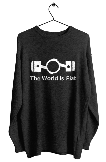 Світшот жіночий з принтом "World Flat". Авто, деталь, машини. 2070702