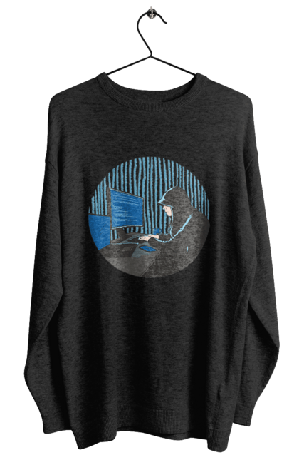 Світшот жіночий з принтом "Хакер". Бінарний, гік, програміст, хакер. 2070702