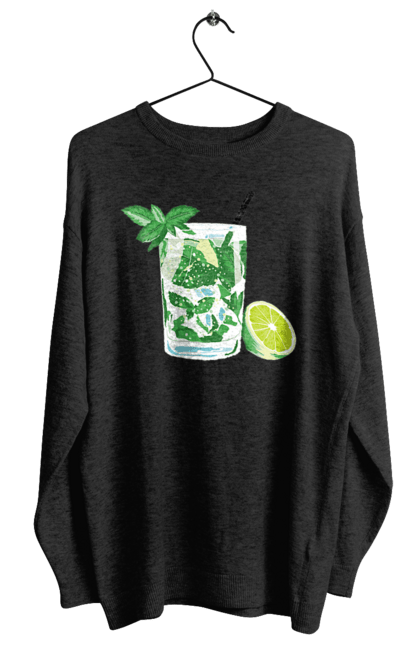 Світшот жіночий з принтом "Напій Мохіто І Лимон". Лимон, мохіто, напій. 2070702