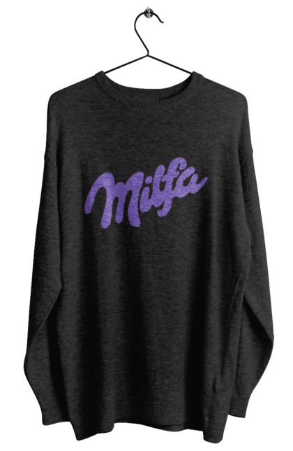 Світшот жіночий з принтом "Milfa". Гумор, для жінок, жіноча, меми, мілка, мілфа, прикол, смішне, смішні. 2070702