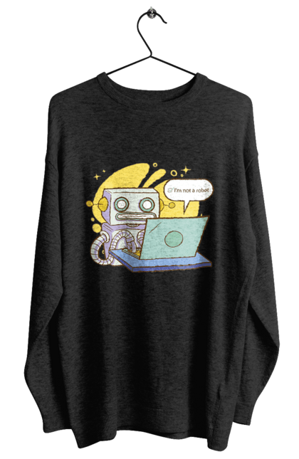 Світшот жіночий з принтом "Я не робот Хакер зрозуміє 404 до дня програміста". 404, aws, backend, c++, cloud, css, frontend, golang, java, js, linux, python, script, web, ай ті, айті, айтішник, верстка, дата, код, компьютер, лаптоп, облако, ошибка, програміст, программа, программист, програмування, робот, хакер, язык. 2070702