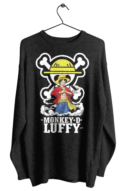 Women's sweatshirt with prints One Piece Luffy. Anime, luffy, manga, monkey de luffy, one piece, pirates. 2070702