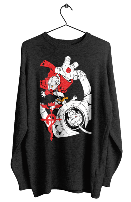 Women's sweatshirt with prints Fullmetal Alchemist. Adventures, alphonse elric, anime, edward elric, fullmetal alchemist, light novel, manga, steampunk. 2070702