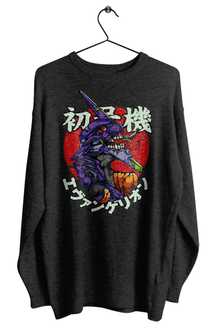 Women's sweatshirt with prints Evangelion. Angel, anime, eva 01, evangelion, manga, neon genesis evangelion, shinji. 2070702