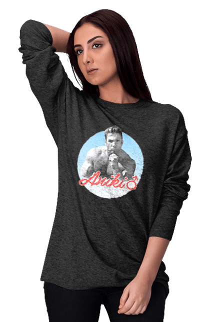 Світшот жіночий з принтом "Біллі Херрінгтон". Аніки, біллі, біллі херрінгтон, гачі, гачімучі, гумор, прикольна, херрінгтон. 2070702