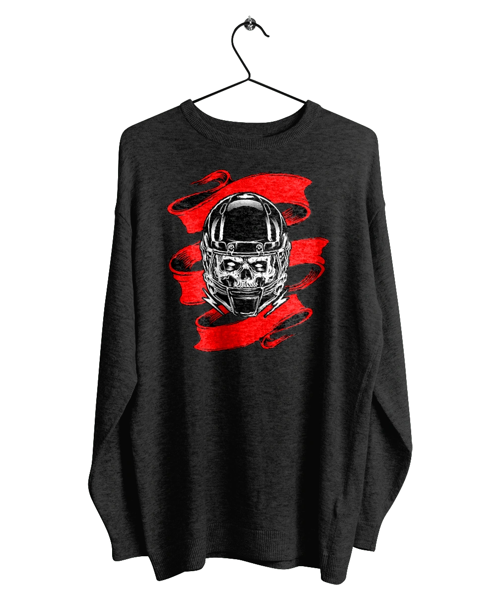 Skull in a motorcycle helmet