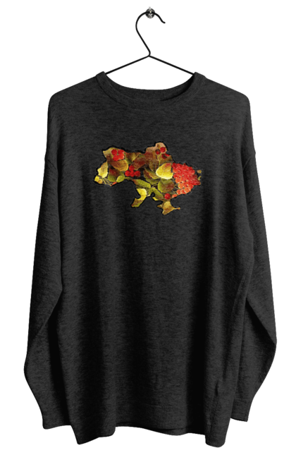 Світшот жіночий з принтом "Справжня Україна". Барви, квіти, кольору, краса, листя, настрій, україна. 2070702