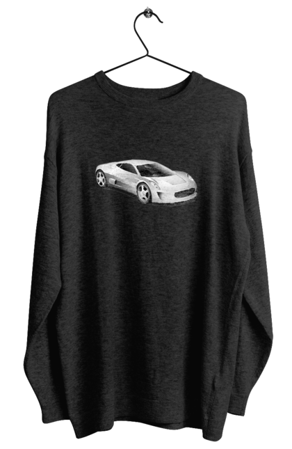 Світшот жіночий з принтом "Авто.1". Авто, графіка, спортивне авто, фото, чорно-біле зображення. 2070702